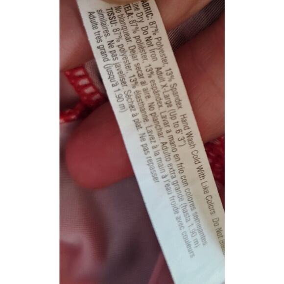 Marvel Deadpool Red Muscle Costume XLarge Adult Jumpsuit Halloween Tight Fit - Picture 6 of 8